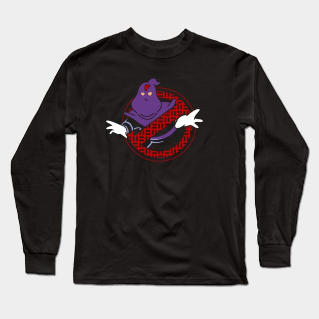 Funny Retro Ghost Ninja Villain 80's Cartoon Mashup Parody Long Sleeve T-Shirt by BoggsNicolas